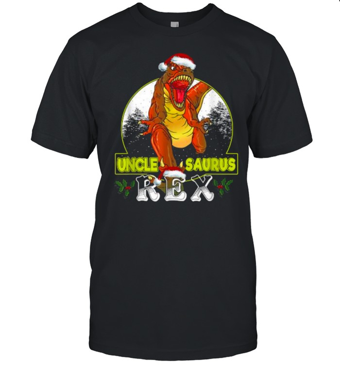 Uncle Saurus T Rex Christmas Santa Hat Dinosaur T- Classic Men's T-shirt