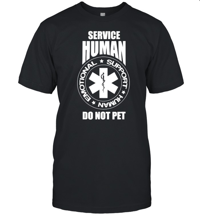 Service Human Emotional Support Human  Do Not Pet Dog Owner T- Classic Men's T-shirt