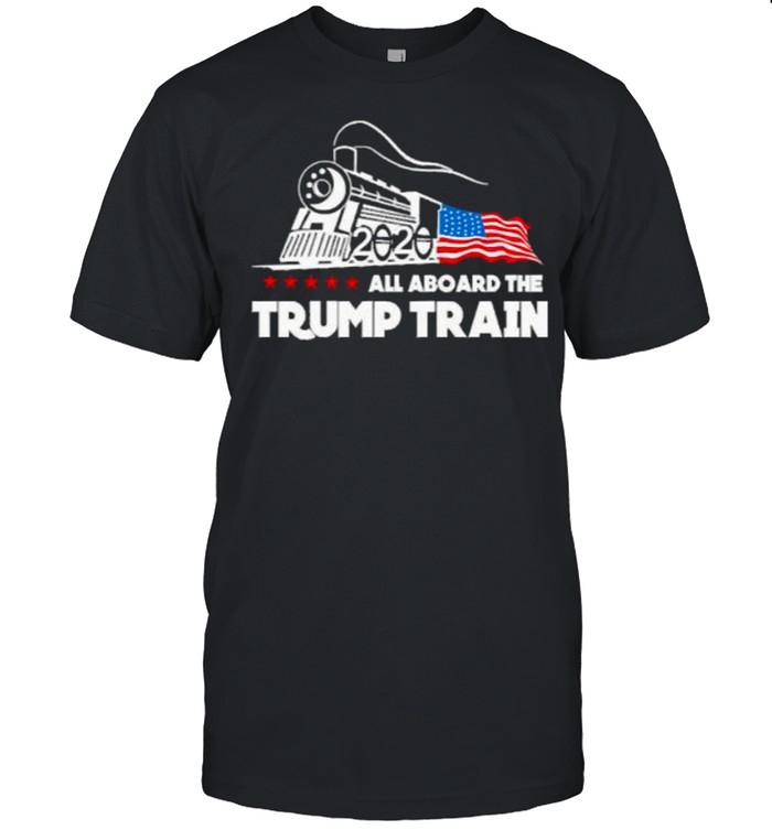all aboard the trump train american flag shirt Classic Men's T-shirt
