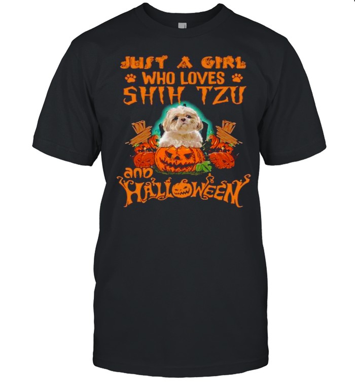 Just a girl who loves shih tzu and Halloween shirt Classic Men's T-shirt