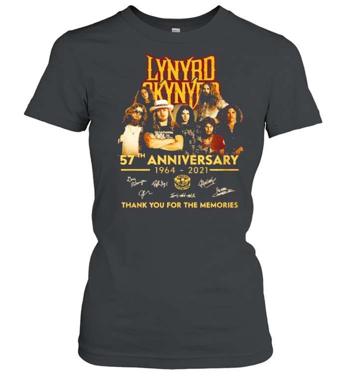 Lynyrd 57th anniversary 1964 2021 thank you for the memories signatures shirt Classic Women's T-shirt
