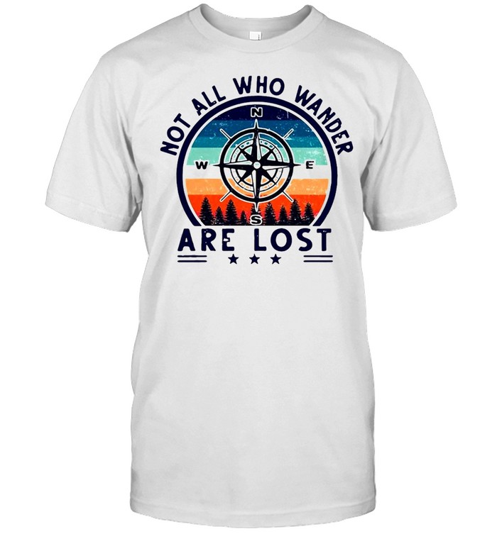 Compass Not All Who Wander Are Lost Vintage T-shirt Classic Men's T-shirt
