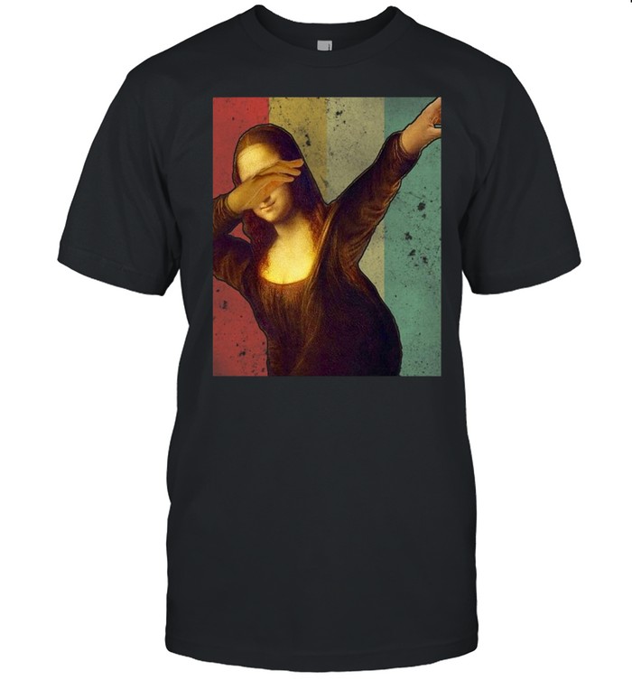 Dabbing Mona Lisa Retro Leonardo Da Vinci T-shirt Classic Men's T-shirt