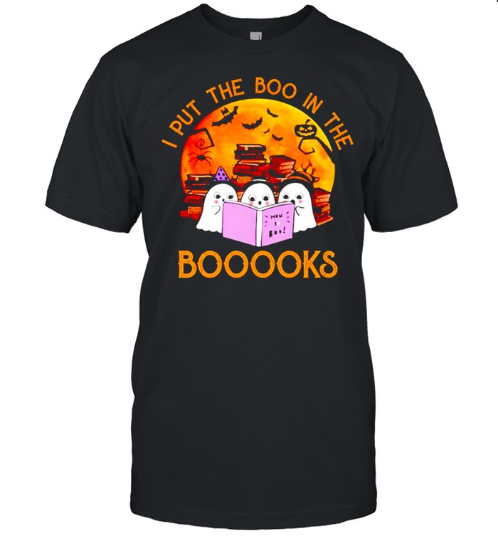 Ghost I put the boo in the booooks Halloween shirt Classic Men's T-shirt