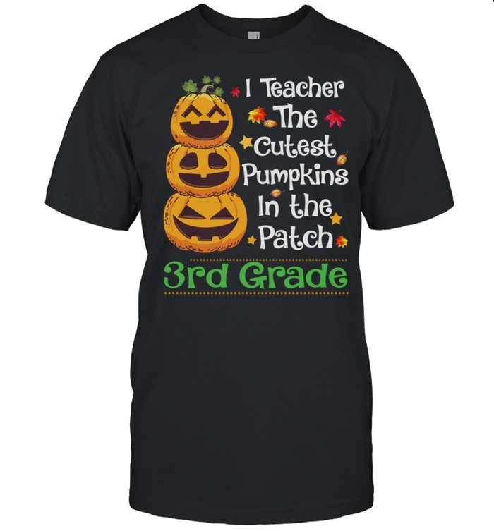 Teach Cutest Pumpkins 3rd Grade Teacher Halloween Costume shirt Classic Men's T-shirt