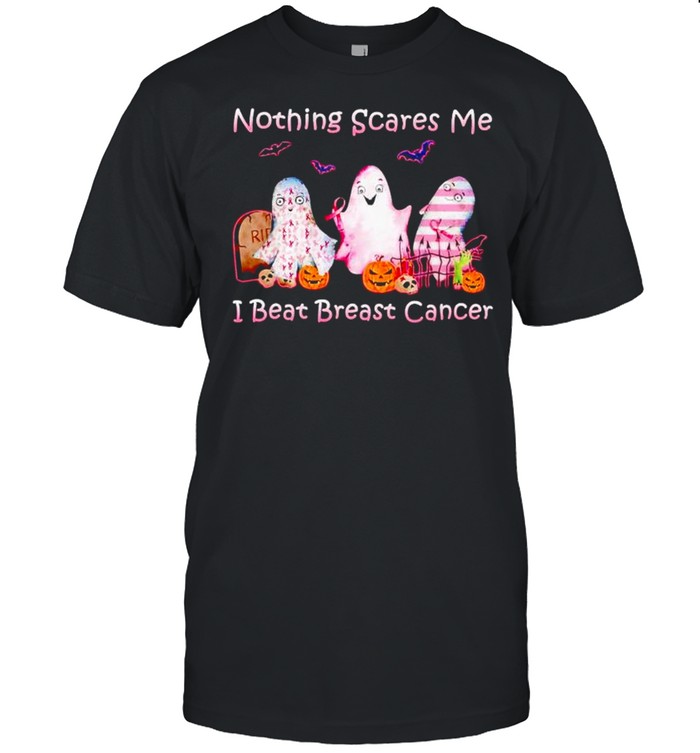 Ghost nothing scares me I beat Breast Cancer shirt Classic Men's T-shirt