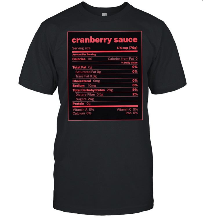 Cranberry Sauce Nutrition Facts for Thanksgiving Costume shirt Classic Men's T-shirt