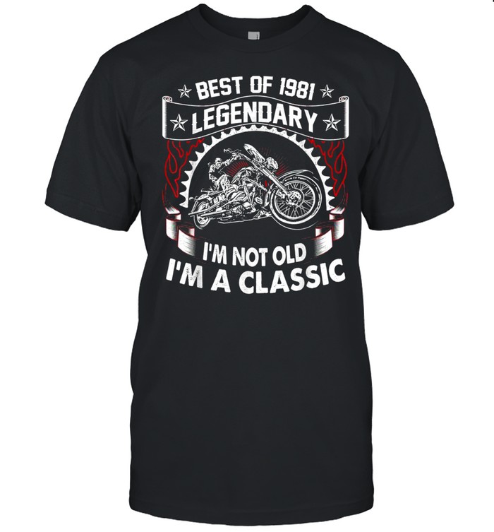 Motorcycle Vintage 1981 40 years old 40th Birthday shirt Classic Men's T-shirt