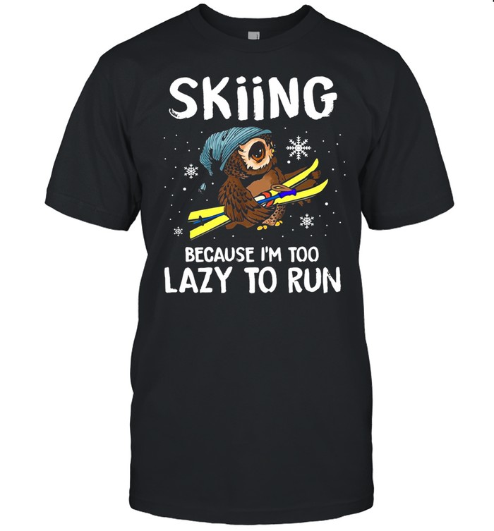 Owl Skiing Because I’m Too Lazy To Run T-shirt Classic Men's T-shirt