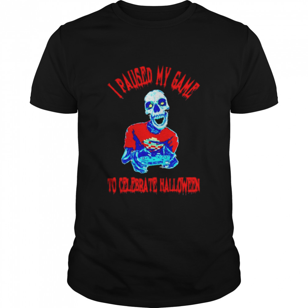 Zombie I paused my game to celebrate Halloween shirt Classic Men's T-shirt