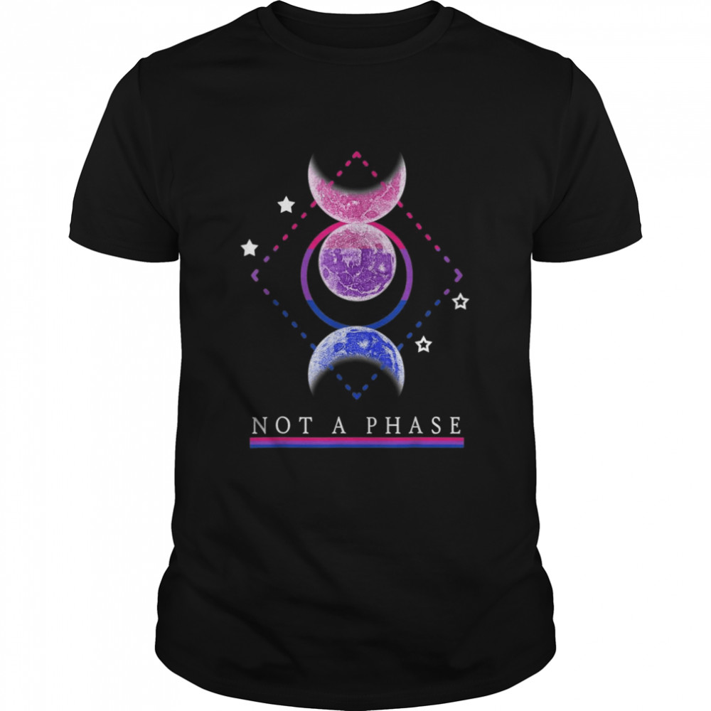 Not a Phase Moon Bisexual Flag Clothes Proud Bi Pride shirt Classic Men's T-shirt