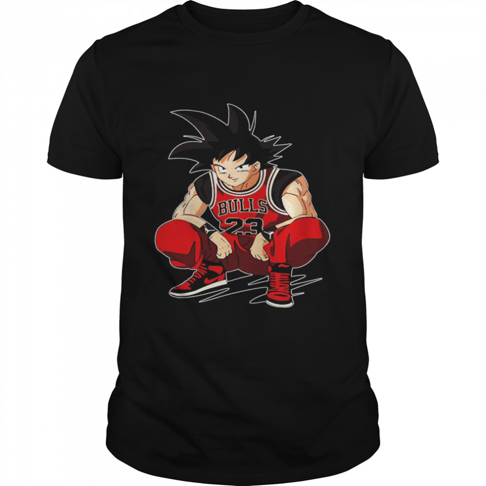 Dragon Ball Z Goku Wearing Jordans Art Oldskool shirt