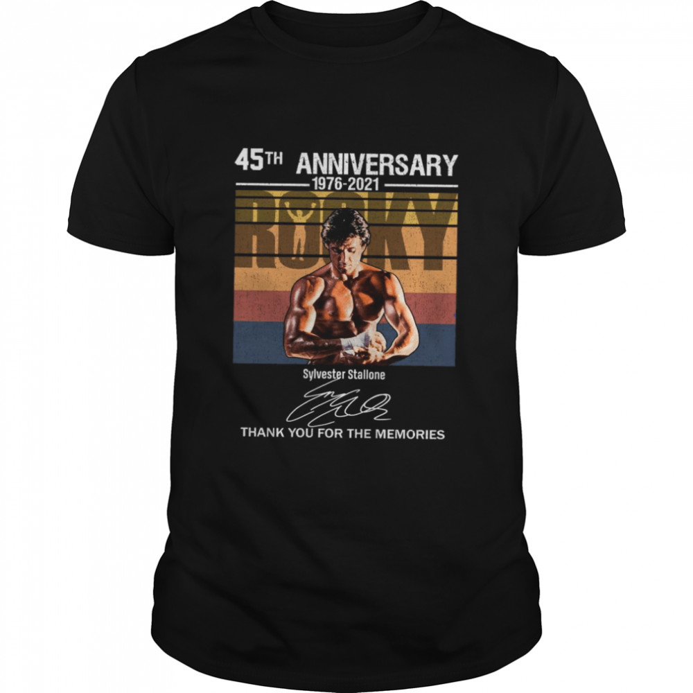 45th anniversary 1976 2021 sylvester stallone thank you for the memories shirt Classic Men's T-shirt
