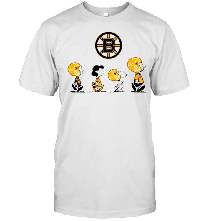Boston Bruins The Peanut Character Charlie Brown And Snoopy Walking shirt