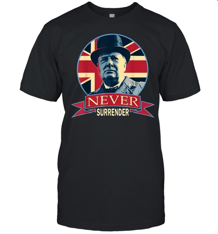 Winston Churchill Never Surrender  Classic Men's T-shirt