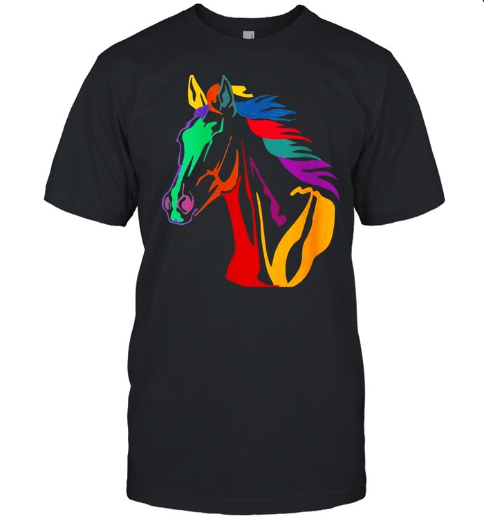 BEAUTIFUL COLORFUL HORSE DESIGN FOR HORSES shirt Classic Men's T-shirt