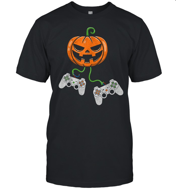 Halloween Video Game Controller Pumpkin shirt