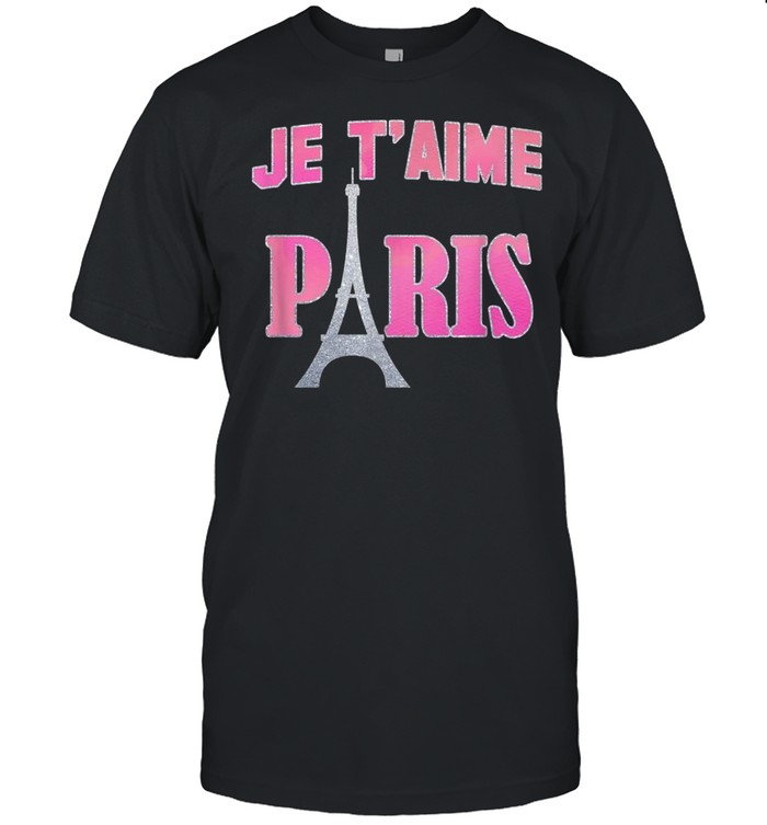 Trendy Je T’Aime Paris Eiffel Tower Gradient shirt Classic Men's T-shirt