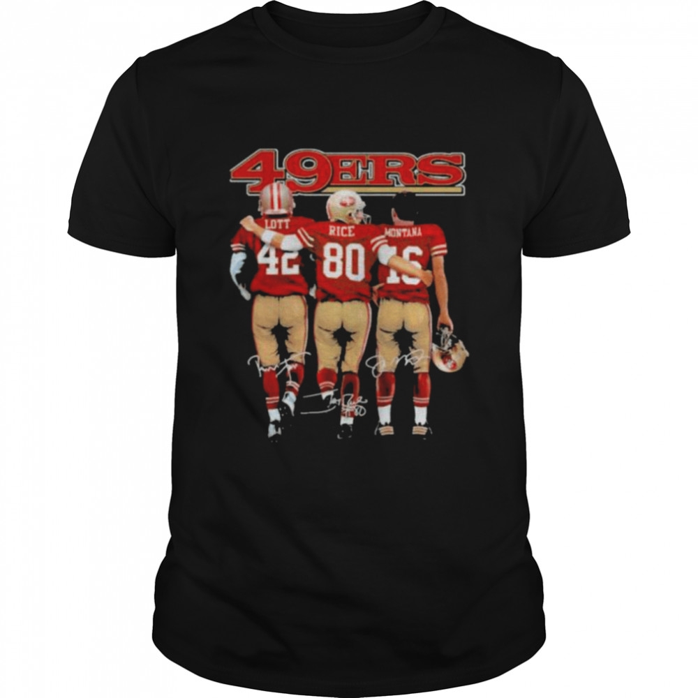 San Francisco 49ers Lott Rice and Montana signatures shirt Classic Men's T-shirt