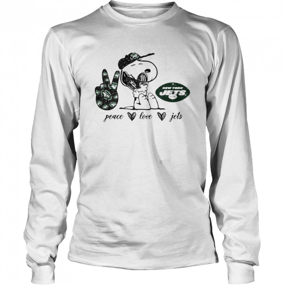 Snoopy peace love New York Jets shirt Long Sleeved T-shirt