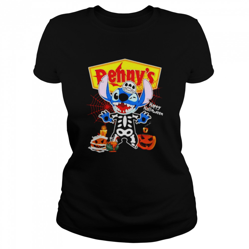 Skeleton Stitch Denny’s happy Halloween shirt Classic Women's T-shirt