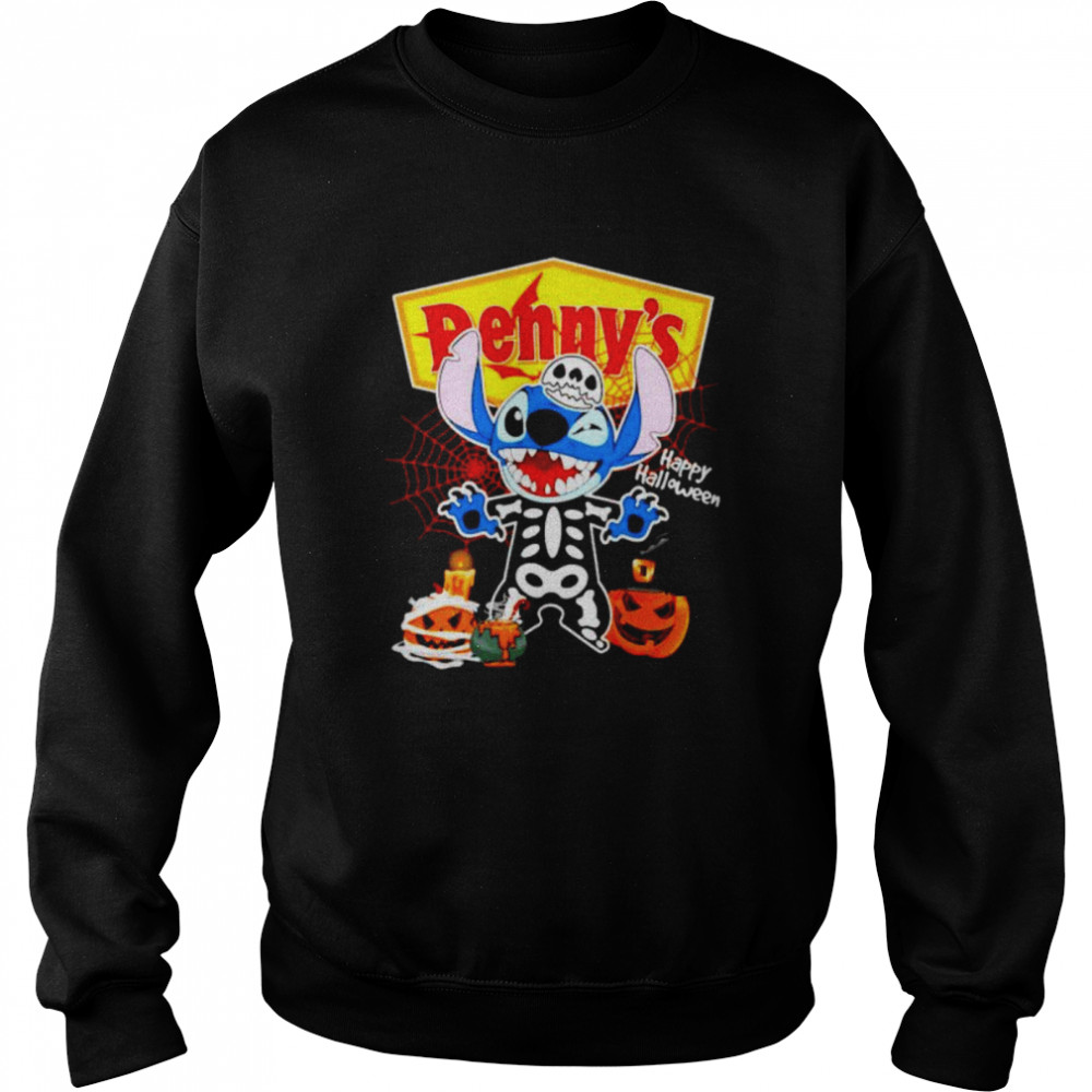 Skeleton Stitch Denny’s happy Halloween shirt Unisex Sweatshirt