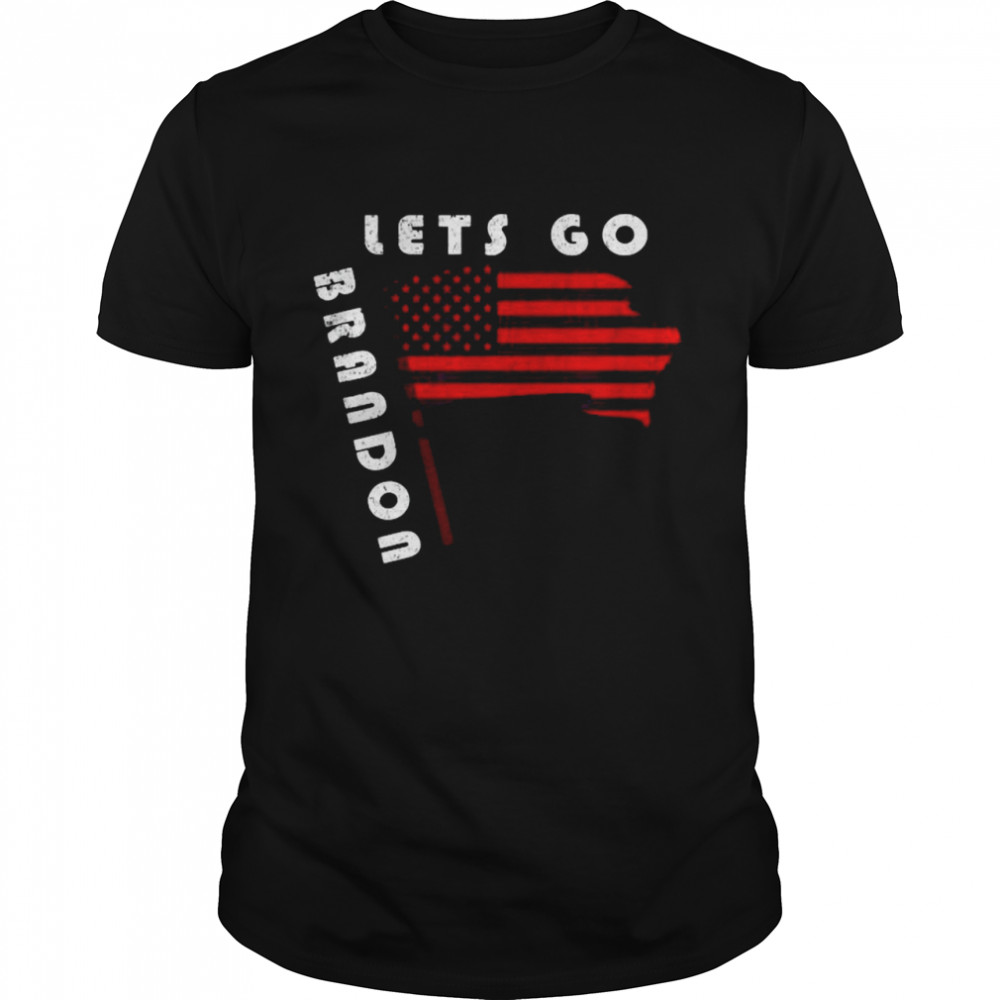 Impeach Biden American flag Let’s Go Brandon  Classic Men's T-shirt