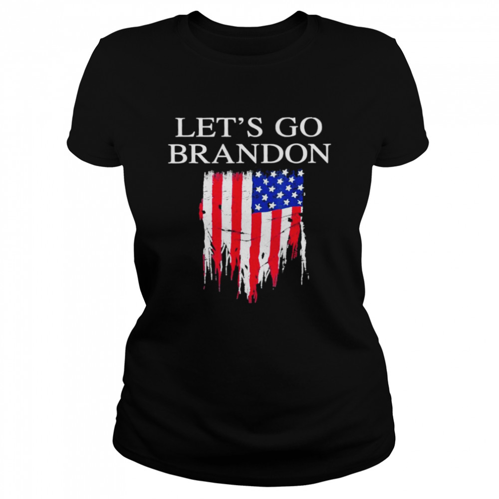 Lets Go Brandon Joe Biden Conservative USA Flag t-shirt Classic Women's T-shirt