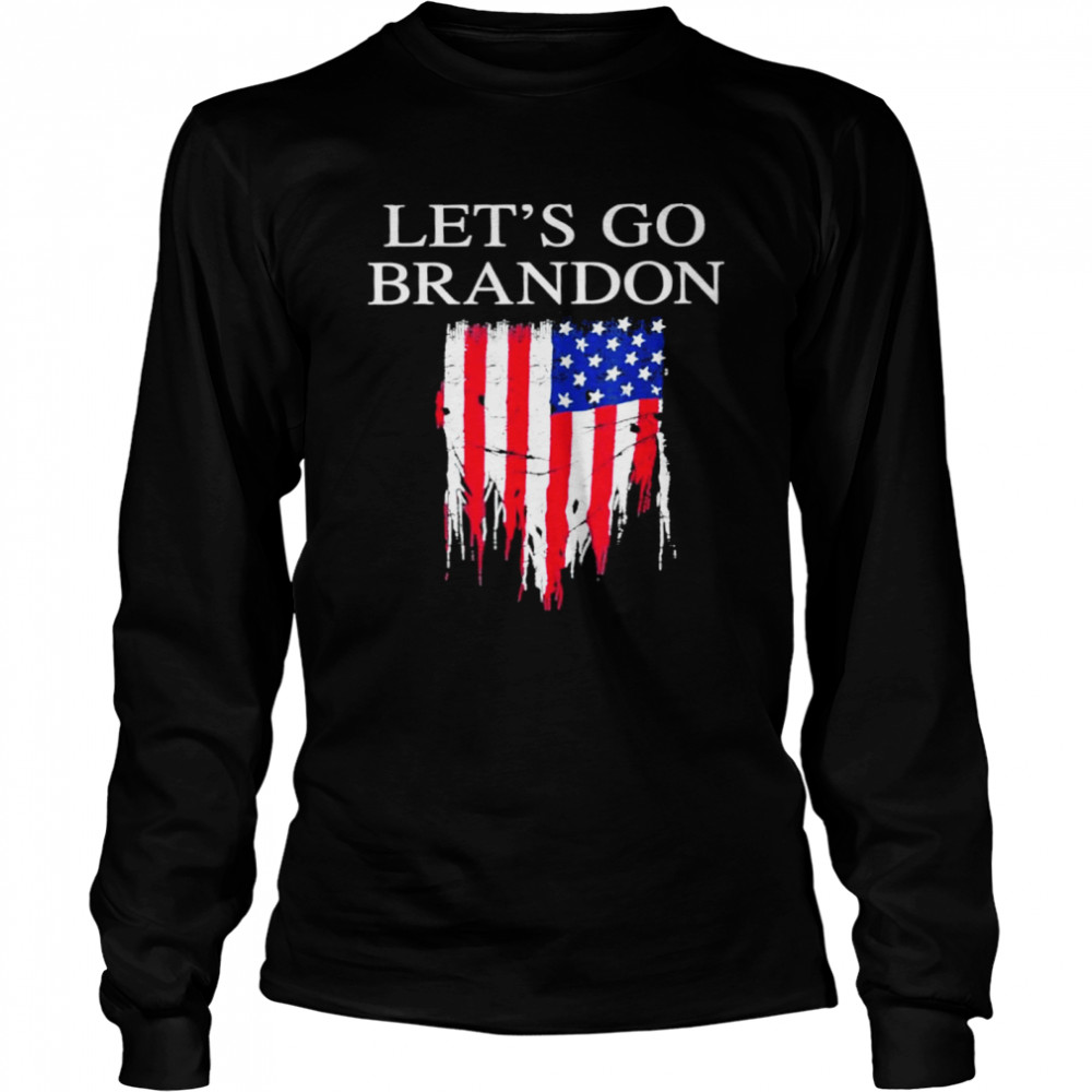 Lets Go Brandon Joe Biden Conservative USA Flag t-shirt Long Sleeved T-shirt