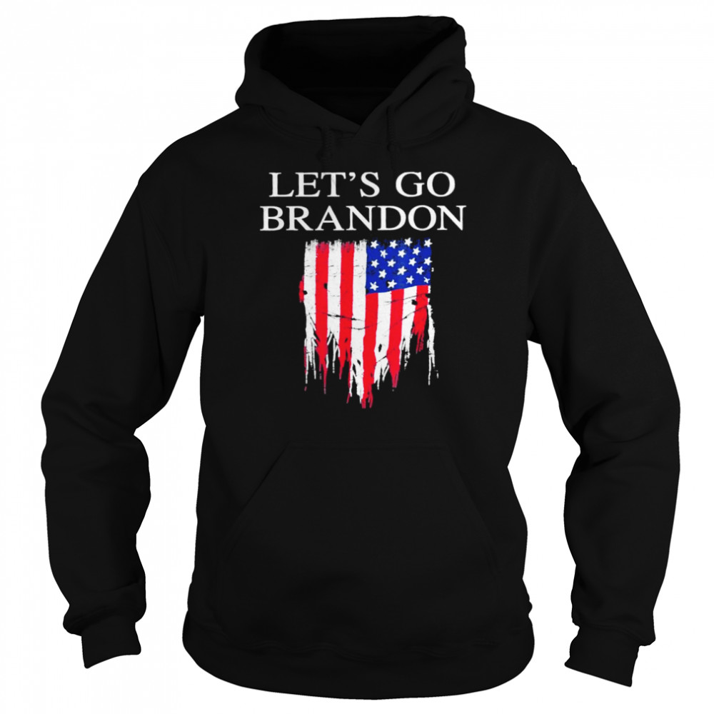 Lets Go Brandon Joe Biden Conservative USA Flag t-shirt Unisex Hoodie