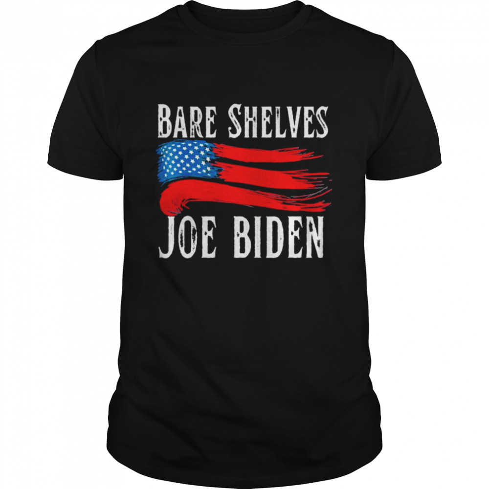 Bare Shelves Joe Biden America Flag  Classic Men's T-shirt