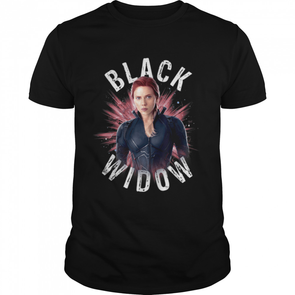 Avengers Endgame Black Widow Space Poster Graphic Tee B07Q3HQVYH Classic Men's T-shirt