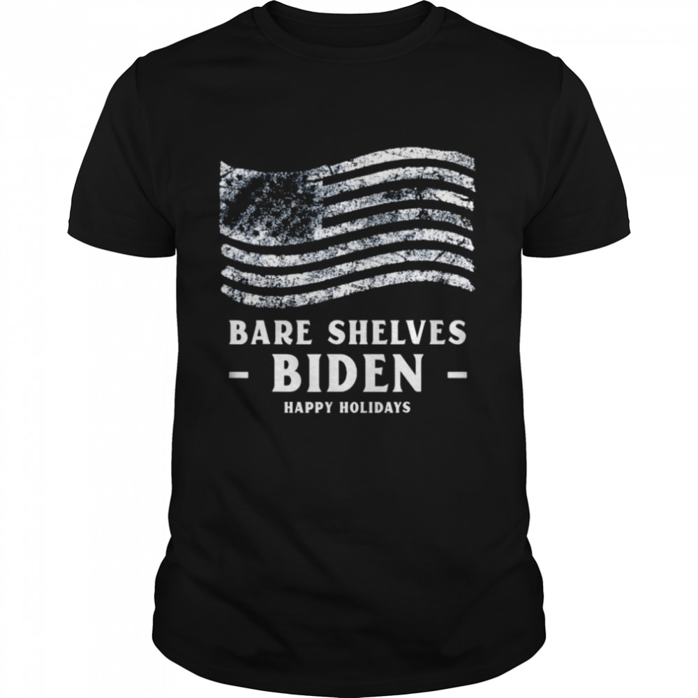 bare shelves Biden happy holidays shirt Classic Men's T-shirt