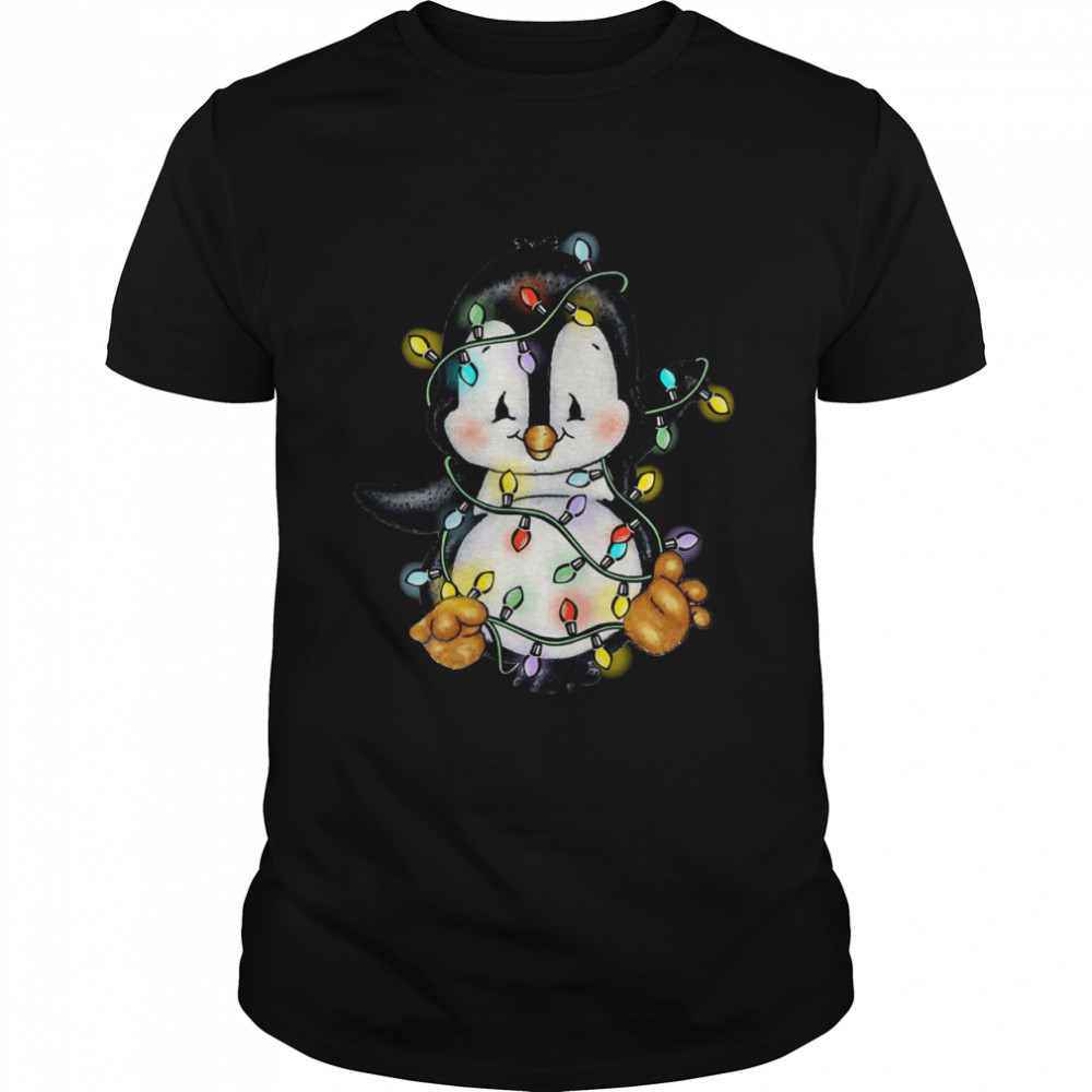 Penguin Christmas Colors Light shirt Classic Men's T-shirt