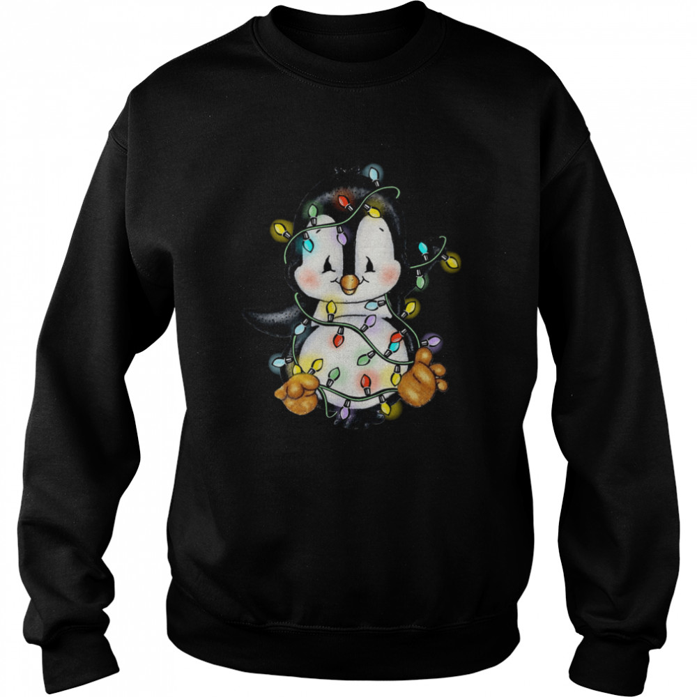 Penguin Christmas Colors Light shirt Unisex Sweatshirt