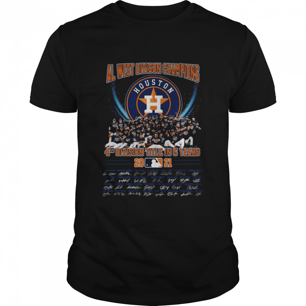 Houston Astros AL West Division Champions 4th Division Title In 5 Years 2021  Classic Men's T-shirt