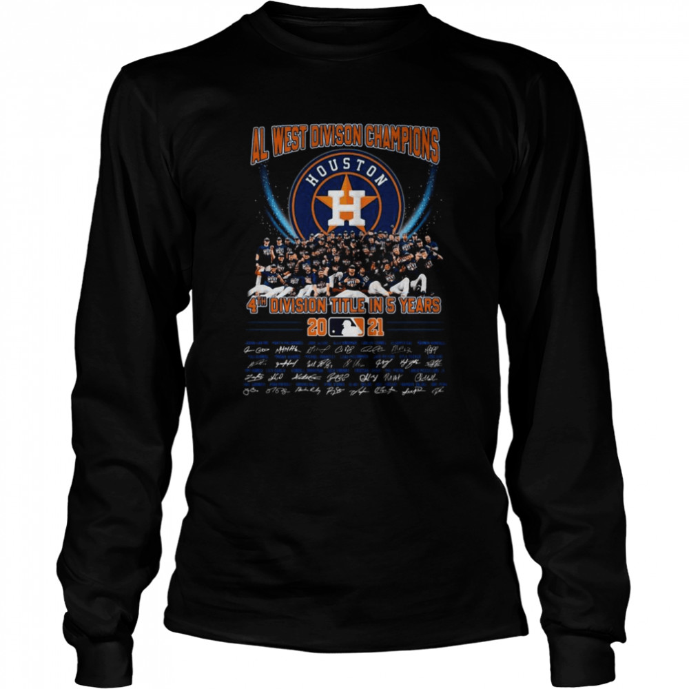 Houston Astros AL West Division Champions 4th Division Title In 5 Years 2021  Long Sleeved T-shirt