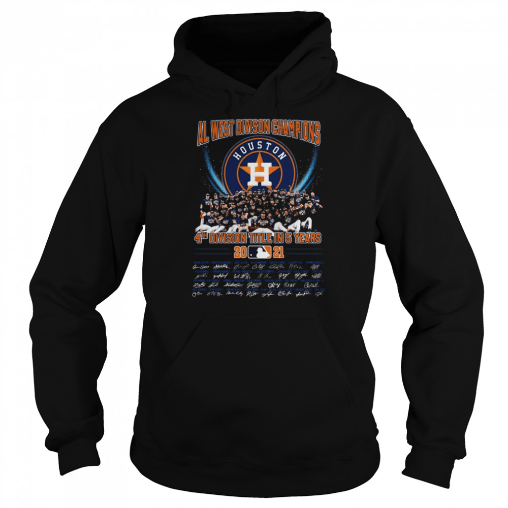 Houston Astros AL West Division Champions 4th Division Title In 5 Years 2021  Unisex Hoodie