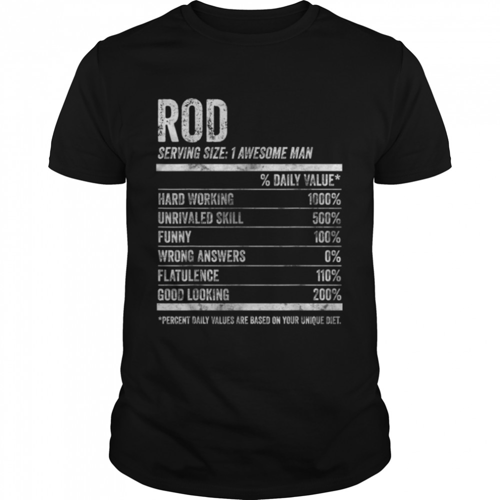 Mens Rod Nutrition Personalized Name  Funny Name Facts T- B09JX482KL Classic Men's T-shirt