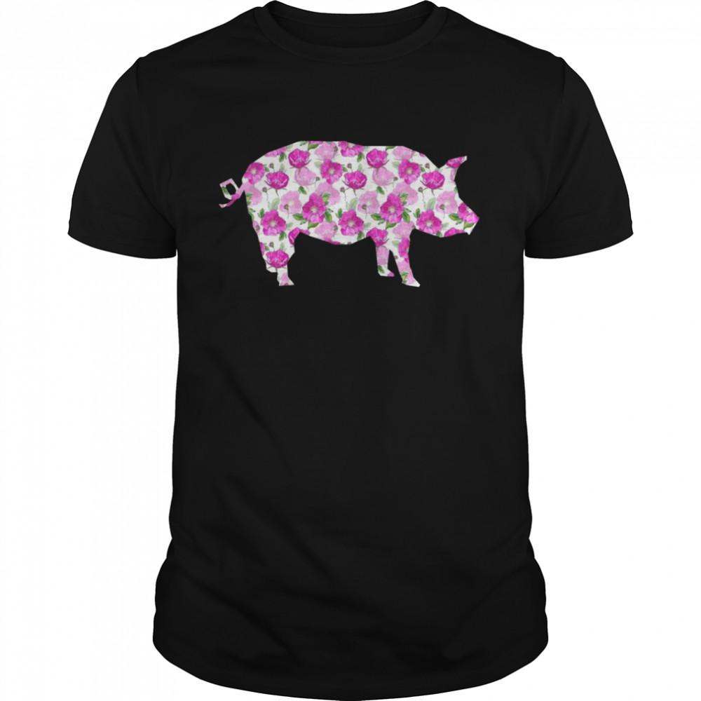 Schwein mit Blumenmuster  Classic Men's T-shirt