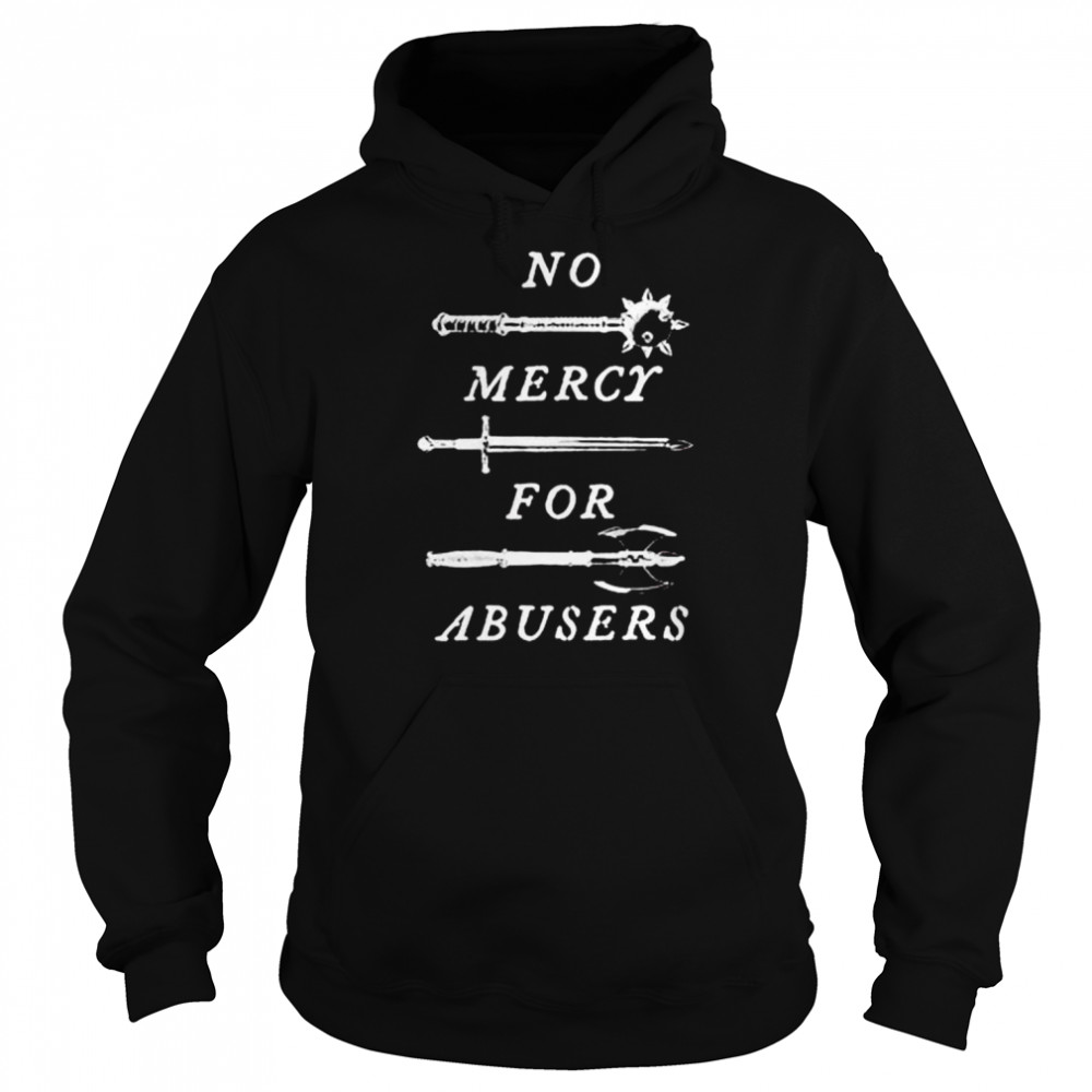 No mercy for abusers shirt Unisex Hoodie