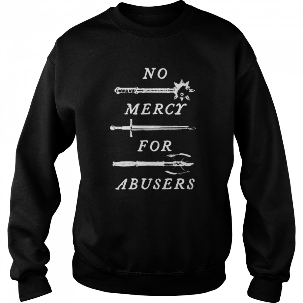 No mercy for abusers shirt Unisex Sweatshirt