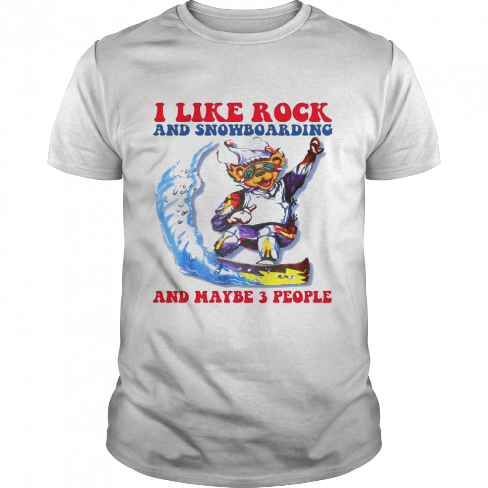 I like rock and snowboarding and maybe 3 people shirt Classic Men's T-shirt