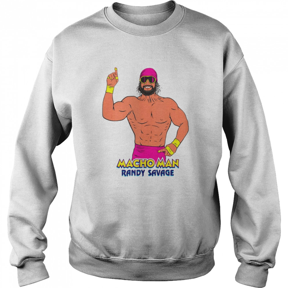 Wwe Macho Man Randy Savage Illustration Graphic T-shirt Unisex Sweatshirt
