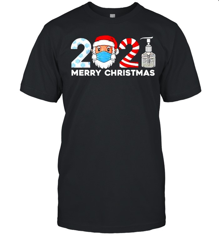 2021 Merry Christmas Santa Claus Family Xmas Mask T-Shirt