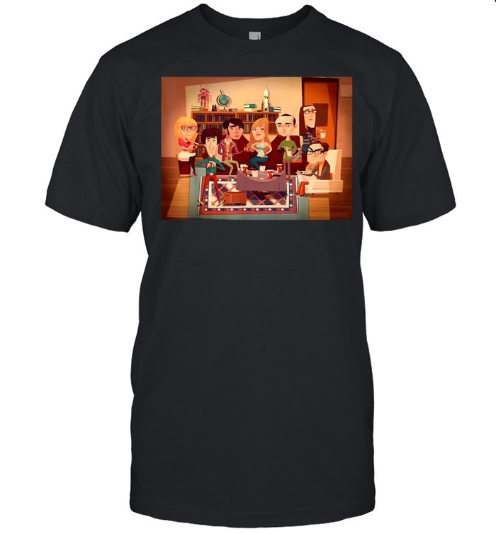 The Big Bang Theory Group Shot Dinner Poster T-shirt