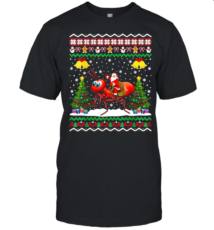 Ants Ugly Santa Riding Ant Christmas Sweater T-shirt Classic Men's T-shirt