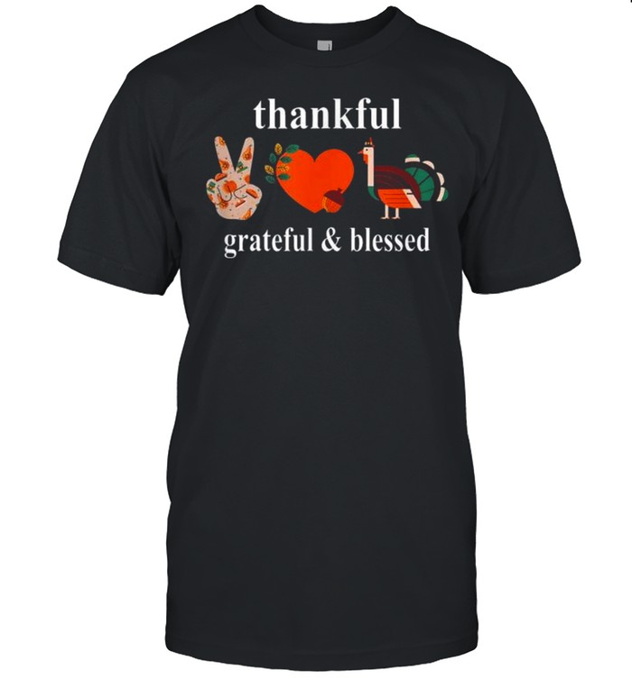 Thanksgiving peace love thanksgiving shirt Classic Men's T-shirt
