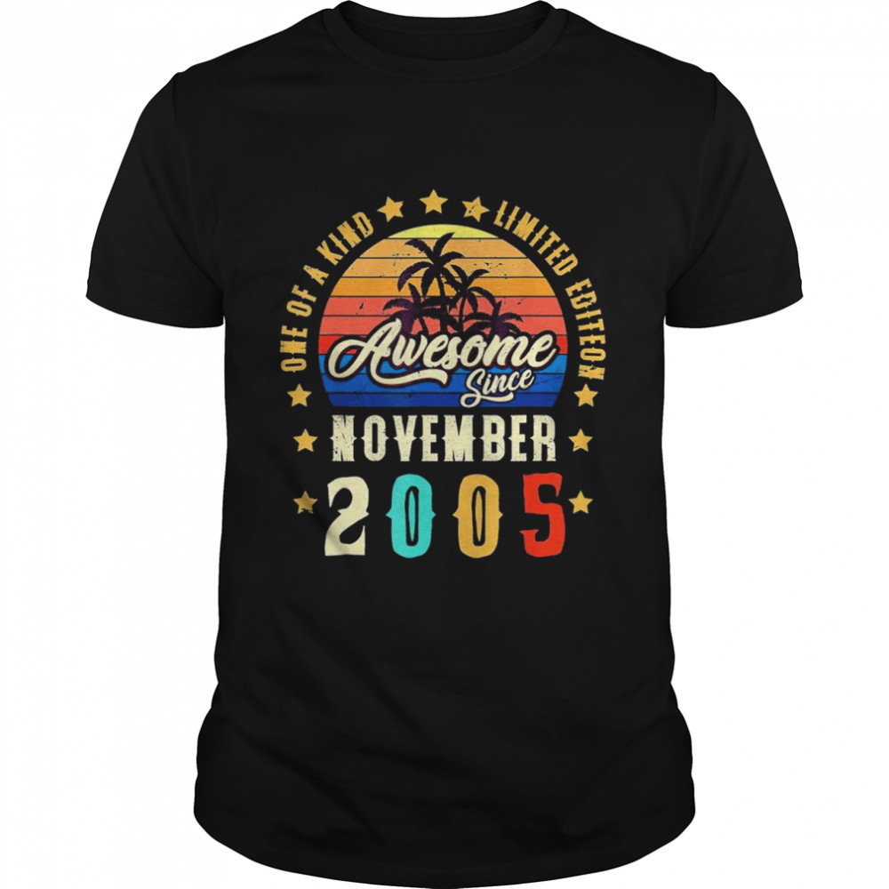 Awesome Since November 2005 Vintage 16th Birthday  Classic Men's T-shirt