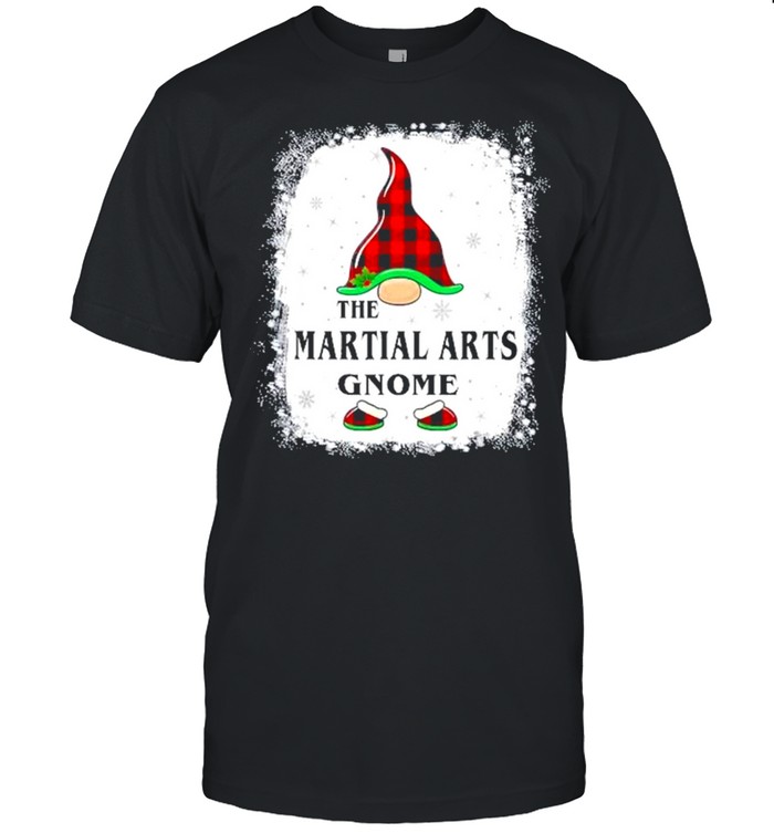 Martial Arts Gnome Buffalo Plaid Matching Family Xmas Pajama Gift  Classic Men's T-shirt